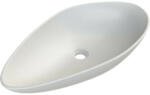 CeraStyle OLIVE - PULTRA ültethető - Top Counter - porcelán mosdó - MATT FEHÉR - 60 x 35 cm (OC051H51W043) - watermarkt