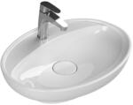 CeraStyle LAL C - PULTRA ültethető - Top Counter - porcelán mosdó - ovális - 60 x 46 cm (072200-u) - watermarkt