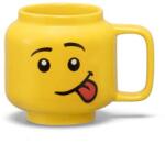 LEGO® Cana LEGO din ceramica mica, galbena, 255 ml, model cap minifigurina (40460802)