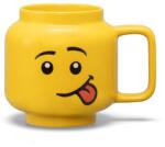 LEGO® Cana mare LEGO din ceramica, 530 ml, model cap de minifigurina galben (41460802)