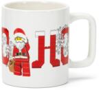 LEGO® Cana ceramica de Craciun Santa, alba, 300 ml, model festiv (40450800)