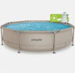 VirtuFit Piscina VirtuFit rotunda 244 x 76 cm - Beige - cu sistem filtrare inclus Piscina