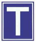  Tanuló vezető matrica T betű, 18cm x 15cm (JD250716BL) (JD250716BL)