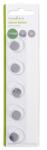 Nedis CR1220 3 V lítium gombelem (5 db, átmérő 12, 42 mm, előre feltöltött, ezüst) (BALCR12205BL)
