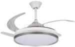 Kanlux 46372 - Corp de iluminat LED dimabil PLAVE cu ventilator, 36W, 230V, CCT, argintiu/alb + telecomandă (KX2736)