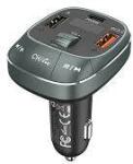 Vention Modulator FM Vention 3-Port USB C + A + A Car Charger with FM Transmitter 30W/18W/5W Black ABS Type FFLB0 (FFLB0)