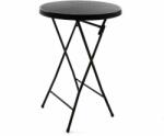 Garthen Masă de bar de grădină rotundă - aspect rattan 110 cm -negru (GM34522)