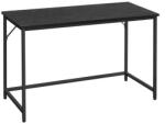 VASAGLE Birou spațios negru, 120x60 cm, PAL și oțel, picioare reglab (LWD039B56V1)