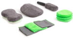 MNC Set Curatare Auto MNC Microfibra 9 Bucati Lavete Burete Manusa Perie Jante Detailing Masina Verde / Gri (GLB_55696)