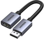 UGREEN Cablu de date UGREEN DP133, DisplayPort tata la HDMI mama, 4K, 120Hz, HDR, 20cm, Negru (6941876269822)