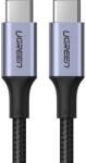 UGREEN Cablu de date UGREEN US316, 2x USB-C, 100W, 5A, 3m, Gri (6957303806737)