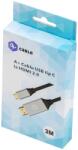 A+ nagysebességű USB Type-C - HDMI 2.0 kábel, apa - apa, 3 m (CV-C2HDMI3)