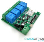 SmartWise 5V-32V - okos relé modul, 4 áramkörös, AC/DC, NO/NC, Zigbee, RF 433MHz (532V-4RF-ZB)