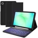 Tech-Protect Sc Pen + Keyboard oldalra nyíló kitámasztható mappa tok ceruza tartóval billentyűzettel Samsung Galaxy Tab A11 / Tab A9 fekete SP114552 (SP114552)