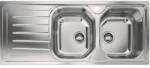 Franke Chiuveta OLL 621, 2 cuve, picurator stanga, 1160x500mm, inox dekor (101.0486.118) Chiuveta