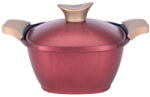NEOKLIEN Oala SCS22-Red, cu capac, 22 cm, 3.7 L, aluminiu turnat, invelis anti-aderent, Rosu (SCS22-Red)