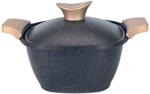 NEOKLIEN Oala SCS24-Black, cu capac, 24 cm, 4.5 L, aluminiu turnat, invelis anti-aderent, Negruo (PHHO-CS24)