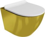 Lavita Sofi Slim Gold/White wc csésze lassú záródású ülőkével függesztett perem nélkül 5900378319047 (5900378319047)
