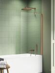 New Trendy New Soleo Copper Brushed zuhanyparaván 70 cm egyrészes réz csiszolt/átlátszó üveg P-0134 (P0134)