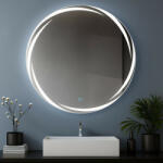 Global Viva Viva AURA MOON fürdőszoba tükör - érintőkapcsolóval - AMBIENT LED - KEREK - átmérő 65 cm (83440009) - watermarkt