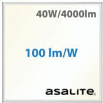 Asalite LED panel (595 x 595 mm) 40W - 100Lm/W, természetes fehér, Backlit, süllyeszthető (ASAL0346)