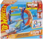 Mattel Set de joaca cu masinuta, Hot Wheels, Stunt Tracks, Corkscrew Jump Champion, JLM91