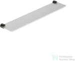 Kludi VELA R 60x12 cm-es üvegpolc, üveg/matt fekete 5897339 (5897339)