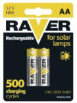 RAVER SOLAR 600mAh HR6/2 B7426 NiMH 1, 2V tölthető AA ceruza elem (Raver-B7426)