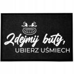 TabPrint Lábtörlő Bejárati Kényelmes Vicces Nyomtatás 40X60 Csúszásgátló Fekete (WYCIERACZKA HUMOR ZDEJMIJ BUTY, ZAŁÓŻ UŚMIECH)