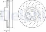 Delphi Féktárcsa Mercedes Sl R231 12-