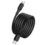 hoco. X120, USB kábel, USB-C - USB-C, (1 méter 60W 3A), fekete (Gyorstöltő)