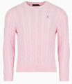 Ralph Lauren Pulóverek PULL COL ROND EN MAILLE TORSADEE Rózsaszín EU M