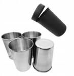 Gentelo Kubeczki Stalowe Turystyczne Z Etui 160ML 4 Sztuki (1-7003)