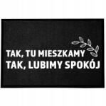 TabPrint Lábtörlő Bejárati Monokróm 40X60 Divatos Ajándék Dekoráció Nyomtatás Fekete (WYCIERACZKA MODNA CZARNA MONOCHROM NADRUK HIT)