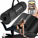 Wozinsky Csúszásmentes Jóga- És Edzőszőnyeg, Vastag Fitness Matrac (WNSP-BLAC)