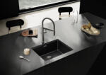BLANCO Claron 500-U Durinox rozsdamentes acél mosogató, sötét acél 527834 (527834)
