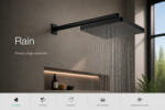 Hansgrohe Activera Q Állítható dőlésszögű esőztető EcoSmart fejzuhany 295 zuhanykar nélkül, matt fekete 28738670 (28738670)