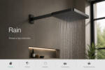 Hansgrohe Activera Q Állítható dőlésszögű esőztető EcoSmart+ fejzuhany 295 zuhanykar nélkül, matt fekete 28739670 (28739670)
