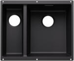 BLANCO Subline 340/160-U Silgranit 2 medencés mosogató 55x46 cm lefolyókészlet nélkül, jobbos/fekete 527810 (527810)