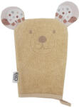 EKO Pamut Frottír Mosdókesztyű Bear Beige 20x15cm Fülekkel - Gyengéd Tisztításhoz és Kényelmes Fürdetéshez