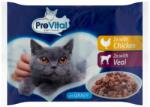 PreVital alutasakos macskaeledel, vegyes ízesítéssel 4x100g