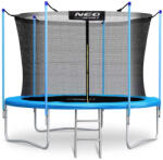 Neo-Sport Kerek Kerti Trambulin 312cm 150kg-ig Belső Védőhálóval Létrával Fekete/kék Színben - Biztonságos Kerti Ugráláshoz és Aktív Szabadtéri Mozgáshoz - shop - 66 728 Ft