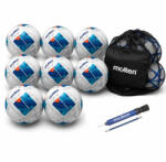 Molten Pachet 8 mingi fotbal Molten F5N2810 marimea 5 + pompa DHP21 + sac mingi SPB, cusute manual, piele PU (8XF5N2810-DHP-SPB)