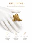 ElectraStore Inel Auriu Opulent In Forma De Inima (C4928)