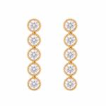 ElectraStore Cercei Tennis Lungi Splendor Cu Cristale Zirconia Goldie (C4901)