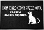 TabPrint Lábtörlő Bejárati Kényelmes Vicces Nyomtatás Fekete Csúszásgátló 40X60CM (WYCIERACZKA KOT STRÓŻUJE… JAK MU SIĘ CHCE)
