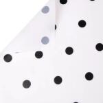  Pöttyös fólia tekercs 58cm x 10m - Fehér / Fekete (DR58-96)