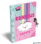 LIZZY Emlékkönyv, lakattal, A5, keményfedeles, LIZZYSULI, "Lollipop Rainbow (7490225001) - alter