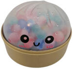  Dumpling squishy, gőzgombóc antistressz játék, normál (8, 5 cm), átlátszó, színes bogyókkal töltve (KPD-DG-NORM-7) - mesescuccok