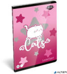 LIZZY Füzet, tűzött, A5, lecke, 40 lap, LIZZYSULI, "Kit tok Stars Purrfect (7500174002)